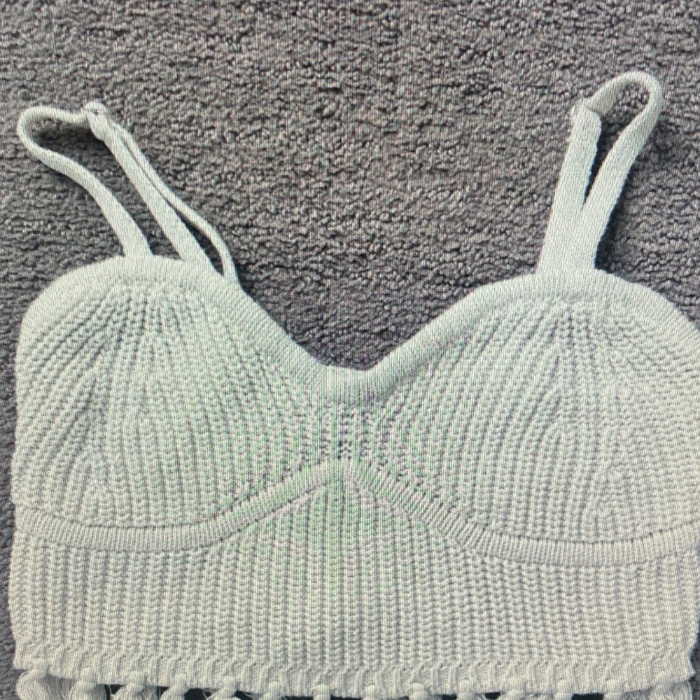 wild fable Light Mint Knit Bralette